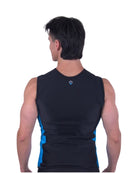 Sharkskin Chillproof MENS Vest Black Blue Back