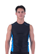 Sharkskin Chillproof MENS Vest Black Blue Front