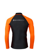 Sharkskin Performance Wear Long Sleeve Mens Black Orange