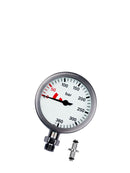 Technical diving SPG gauge with tempered glass and chrome finish
