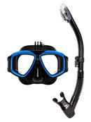 Verve Motion Dry Top Snorkel Set Go Pro Mount Damsel Blue