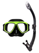 Verve Motion Dry Top Snorkel Set Parrot Fish Lime