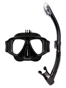Verve Motion Dry Top Snorkel Set Trigger Black with Go Pro Mount