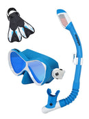 WOOLAMAI JR Snorkel and Fin Set Ocean Blue
