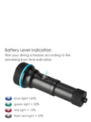 X-Adventurer M3000 3000 Lumen Dive Torch Battery Level Indicator