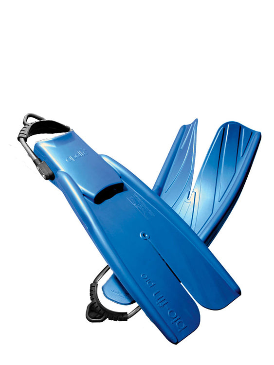 Apollo Bio-Fin Pro Fins with Spring Straps Metallic Blue