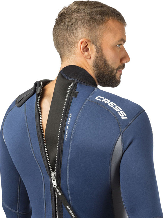 Cressi Fast 3mm Wetsuit Mens Back Zip Detail