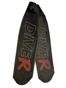 DiveR Freediving Fin Blades Innegra Black Carbon Pair