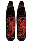 DiveR Freediving Fin Blades Wild Red Octopus 