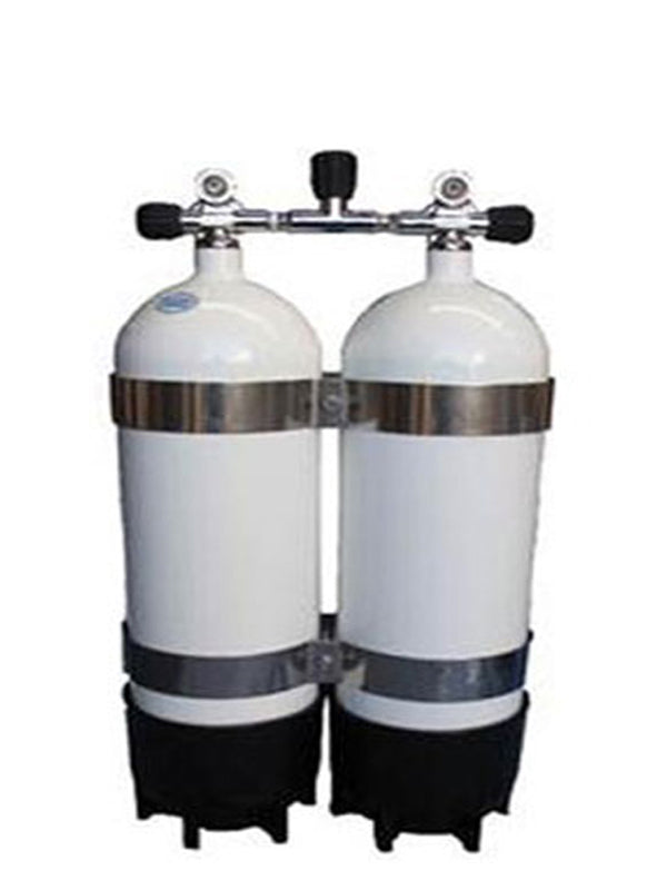 Faber 10.5L Steel Twin Tanks with Manifold & Bands