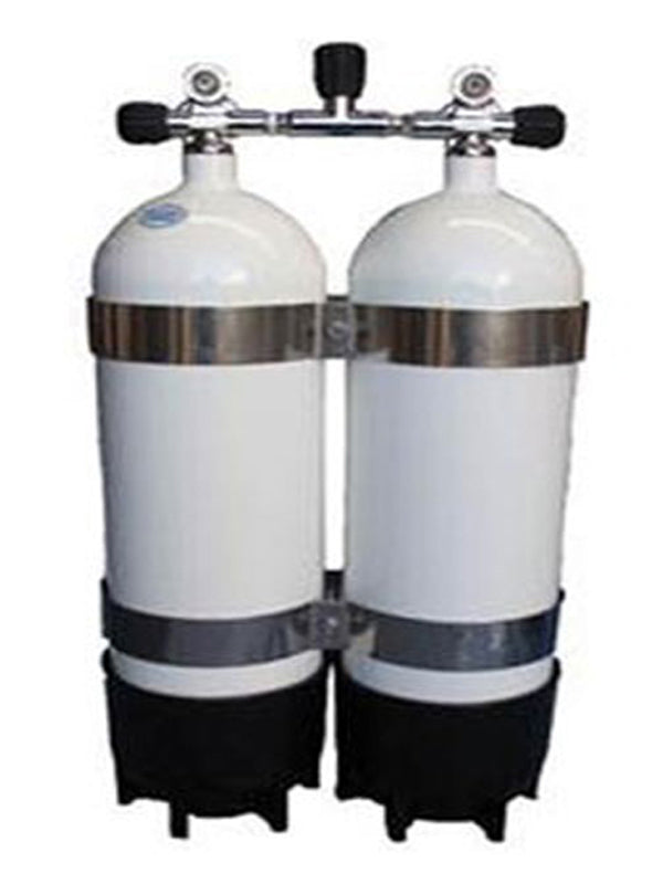 Faber 15L Steel Twin Tanks with Manifold & Bands