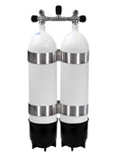 Faber 7L Steel Twin Tanks with Manifold & Bands