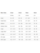 Fourth Element X-Core Mens Vest Size Chart