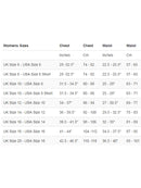 Fourth Element X-Core Womens Vest Size Chart