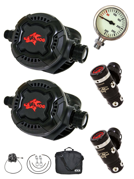 HOG D3 / Zenith Smoke Backmount Tech Diver Regulator Set