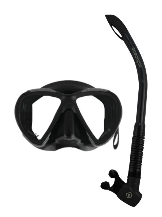 Ocean Pro Yongala Snorkel Set Black Black