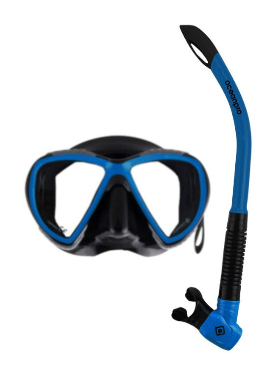 Ocean Pro Yongala Snorkel Set Black Blue