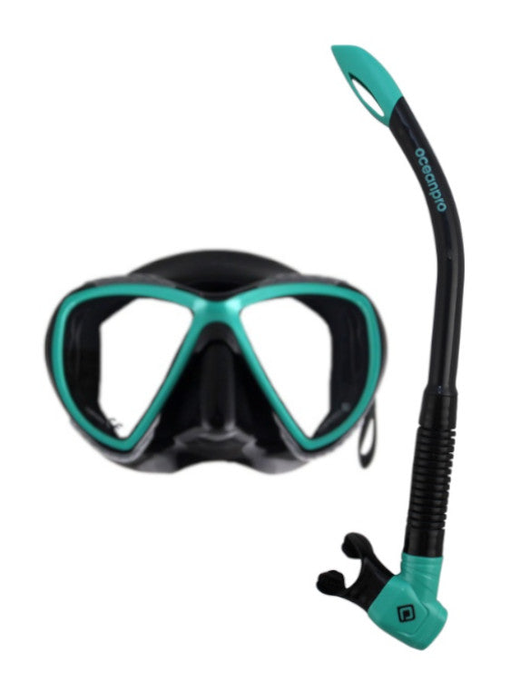 Ocean Pro Yongala Snorkel Set Black Black Turquiose