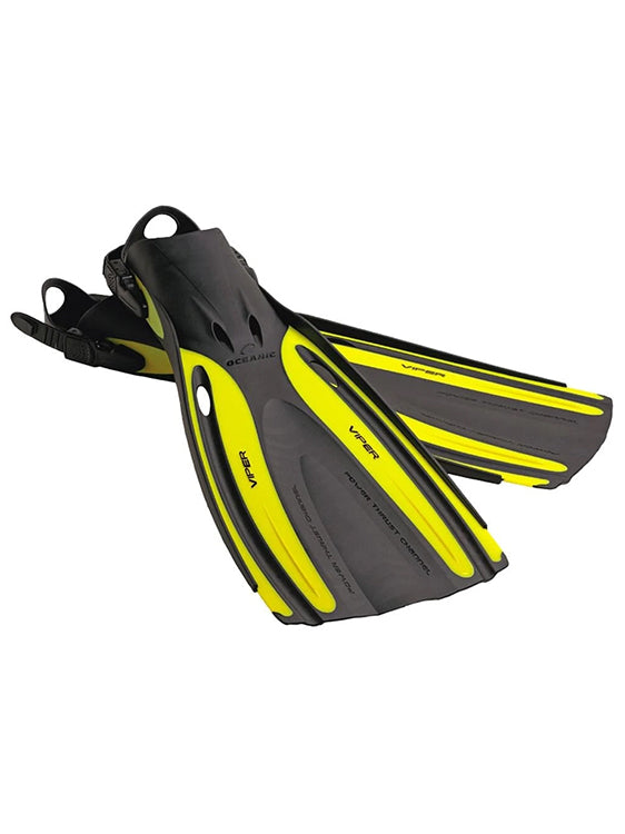 Oceanic Viper Fins Black Yellow
