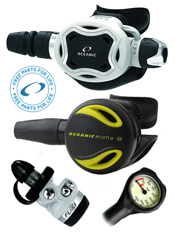 Oceanic Regulator Set Zeo / FDXi w Octopus & SPG (1275) ODG Australia