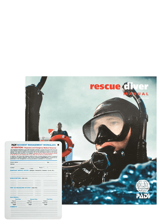 PADI Rescue Diver Manual with Slate