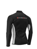 Sharkskin Chillproof Long Sleeve Chest Zip Mens Black Silver Back