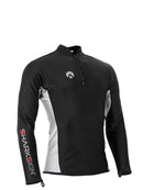 Sharkskin Chillproof Long Sleeve Chest Zip Mens Black Silver