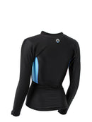 Sharkskin Chillproof Long Sleeve Chest Zip Womens Blue Back