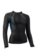 Sharkskin Chillproof Long Sleeve Chest Zip Womens Blue