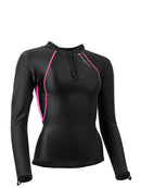 Sharkskin Chillproof Long Sleeve Chest Zip Womens Pink