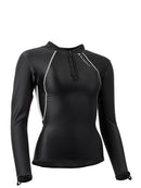 Sharkskin Chillproof Long Sleeve Chest Zip Womens Black