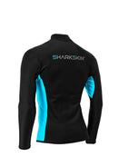 Sharkskin Chillproof Long Sleeve Full Zip Mens Blue Back