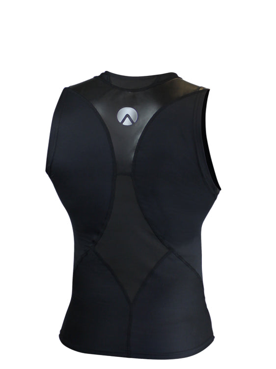 Sharkskin Compression R-Series Sleeveless Vest Mens Black Back