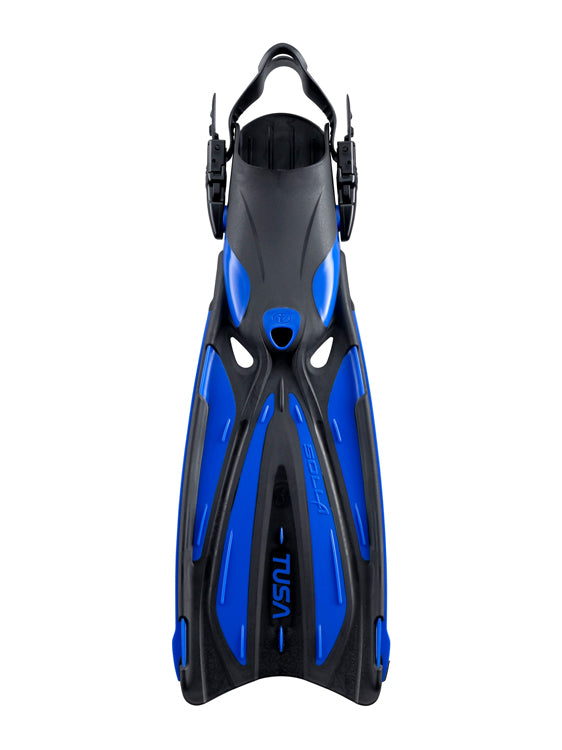 TUSA Solla Dive Fins - Open Heel - Black/Cobalt Blue CBL