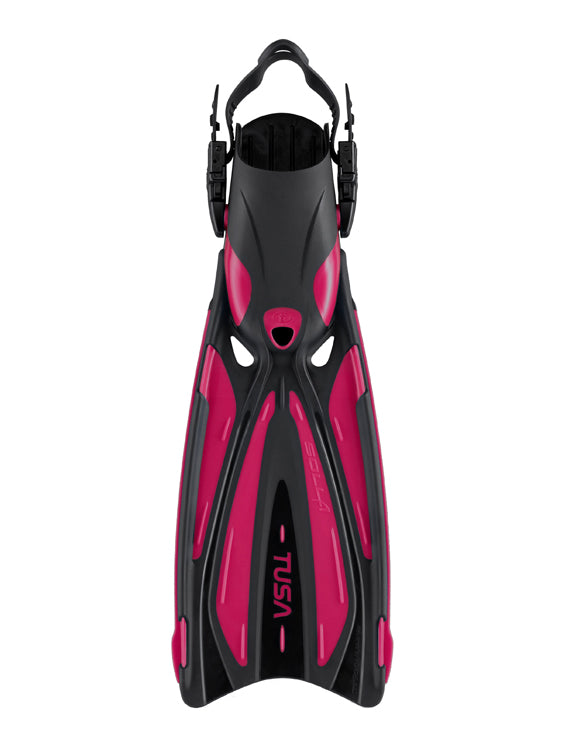 TUSA Solla Dive Fins - Open Heel - Black/Hot Pink HP