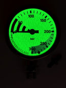Termo Gauge - Gradient Face (Brass & Glass) - Glow in the dark