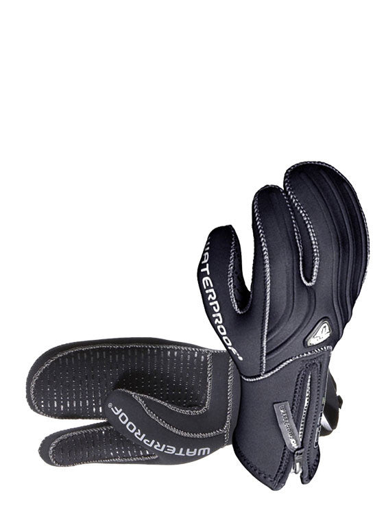 Waterproof G1 3-Finger Semidry Glove with Zipper 5mm.